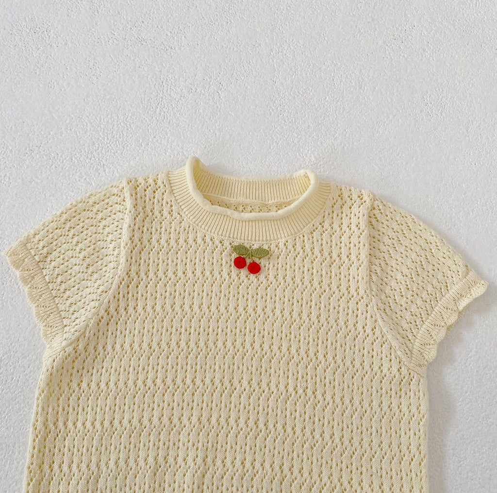 Woven Cherry Two-Piece Set