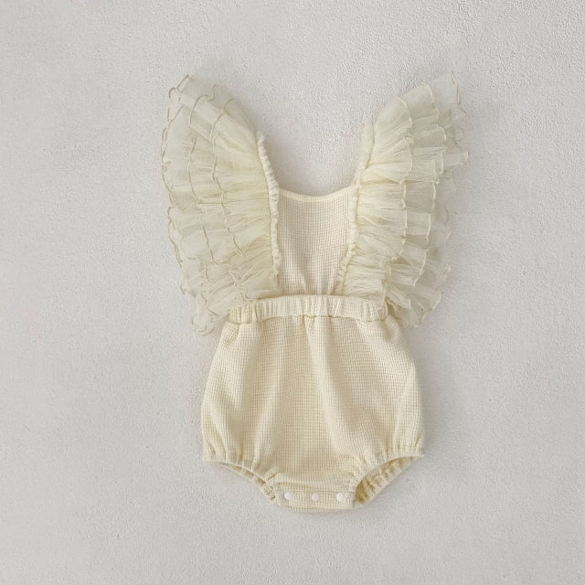 Textured Ruffle Bodysuit