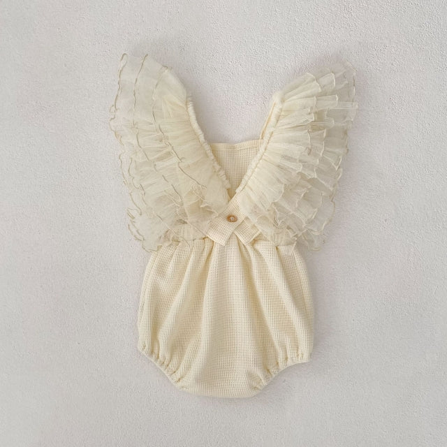 Textured Ruffle Bodysuit