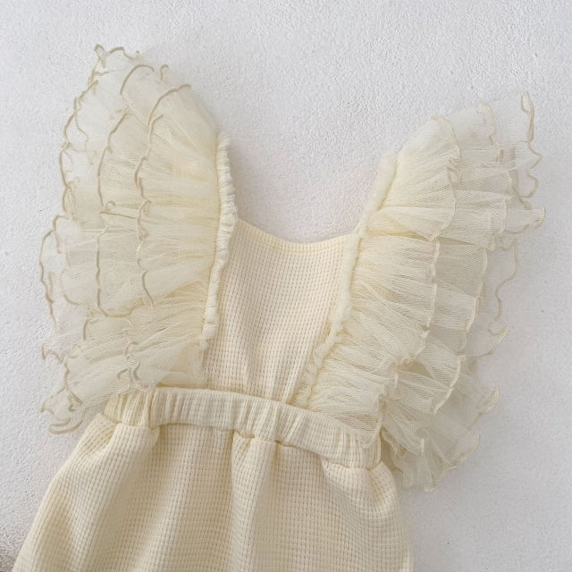 Textured Ruffle Bodysuit