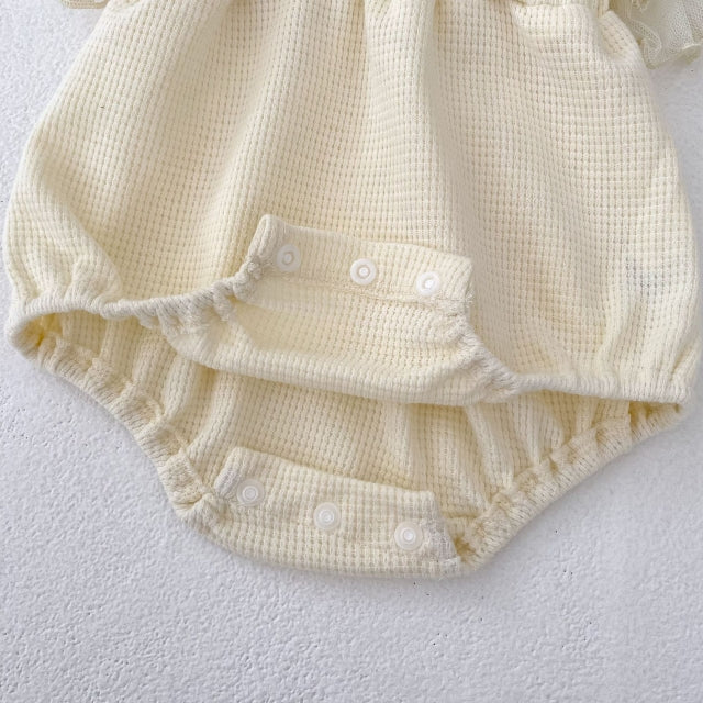 Textured Ruffle Bodysuit