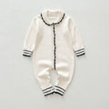 Navy Trim Knit Bodysuit