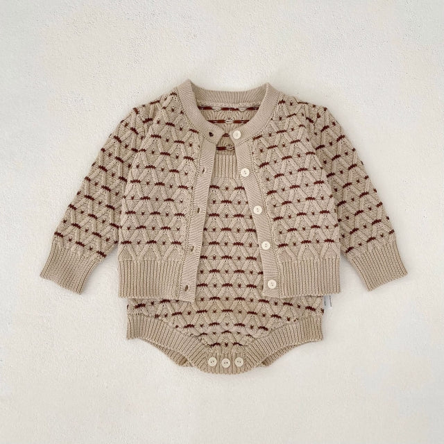 Knitted Cardigan and Bodysuit Set